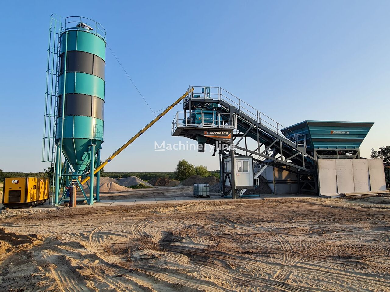 neue Constmach Mobile Concrete Batching Plants with Modern Designs 60 m3 Capaci Betonmischanlage