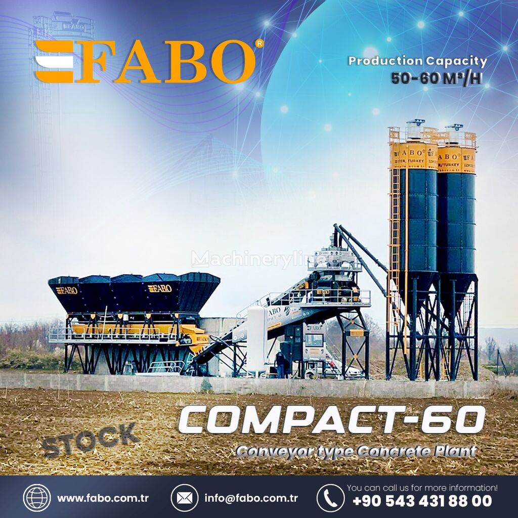 neue FABO COMPACT-60 CONCRETE PLANT 60 M3/H Betonmischanlage