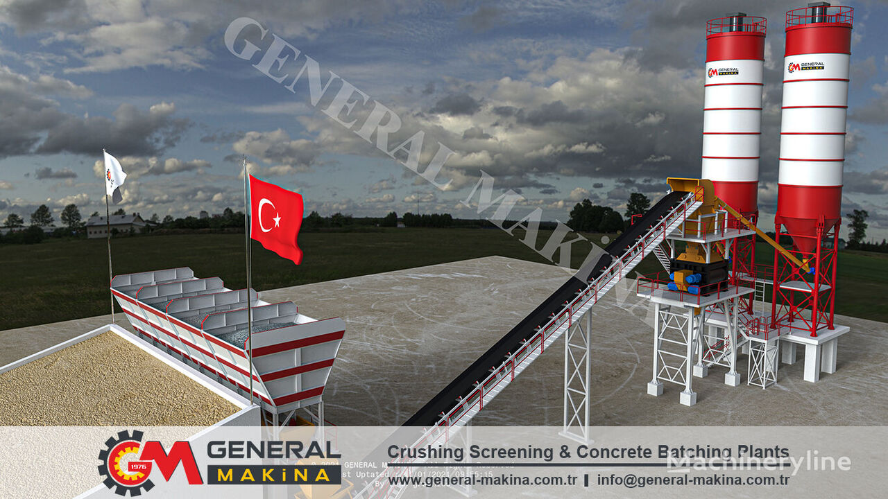 neue General Makina Royal 150 High Capacity Concrete Batching Plant Betonmischanlage