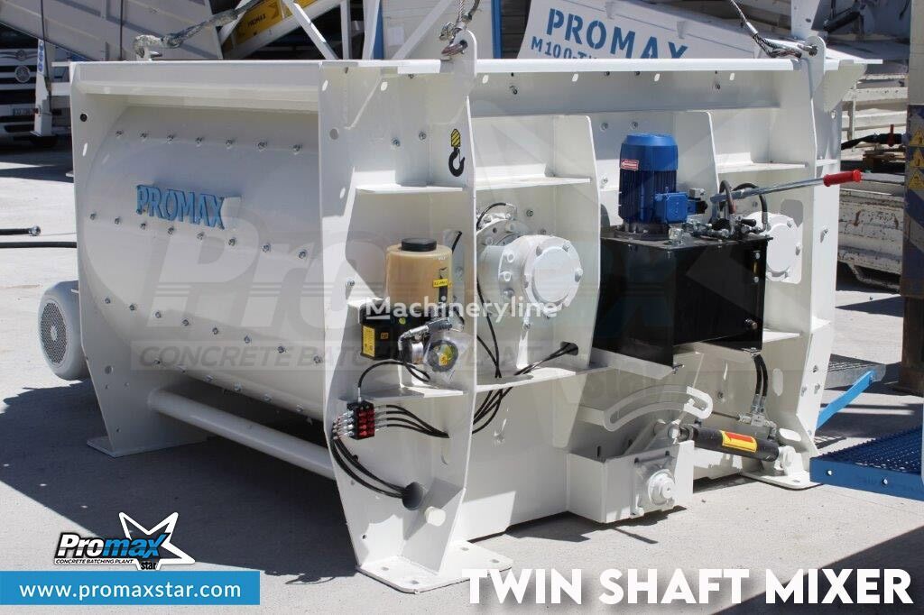 neue Promax 2 m3 /3 m3 TWIN SHAFT MIXER Betonmischanlage