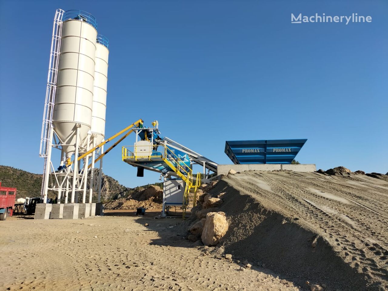 neue Promax Mobile Concrete Batching Plant M60-SNG Betonmischanlage