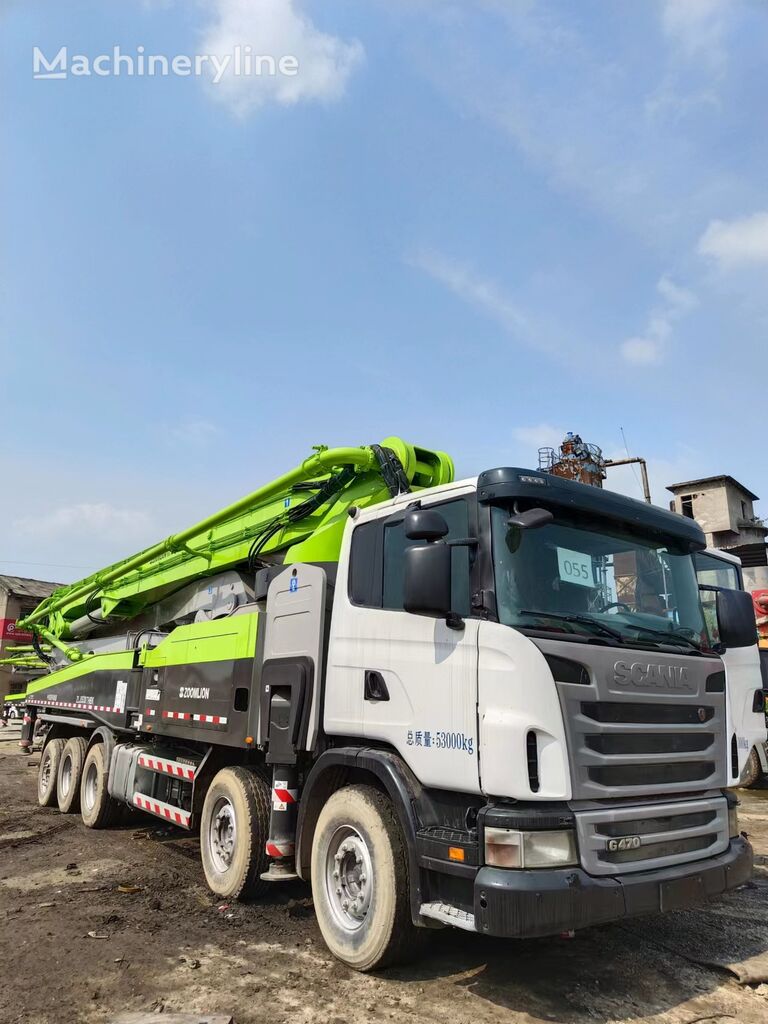 Zoomlion 2014  auf Chassis Scania 63m concrete pump truck Scania chassis Betonpumpe