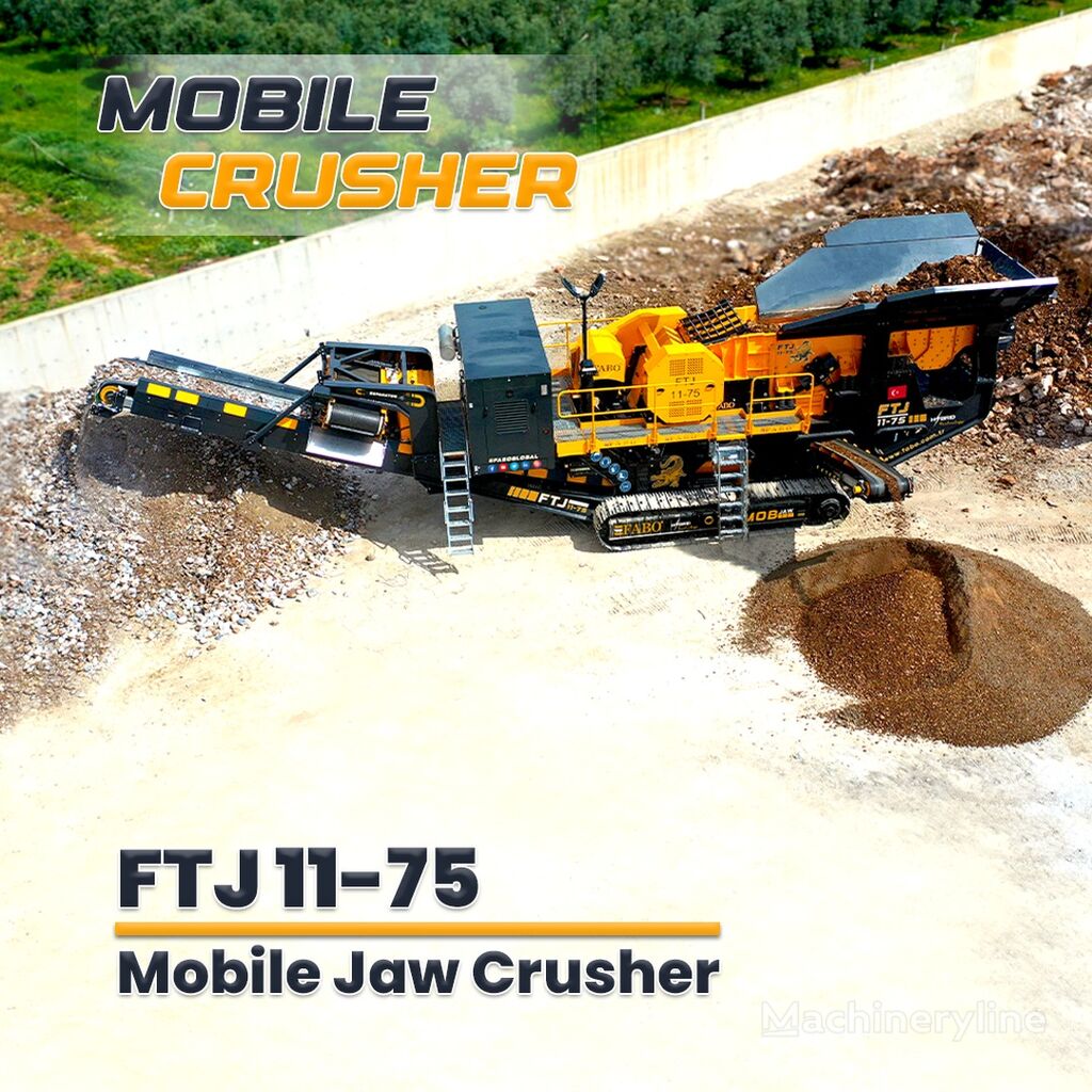 neue FABO FTJ 11-75 MOBILE JAW CRUSHER 150-300 TPH | AVAILABLE IN STOCK mobile Brecher