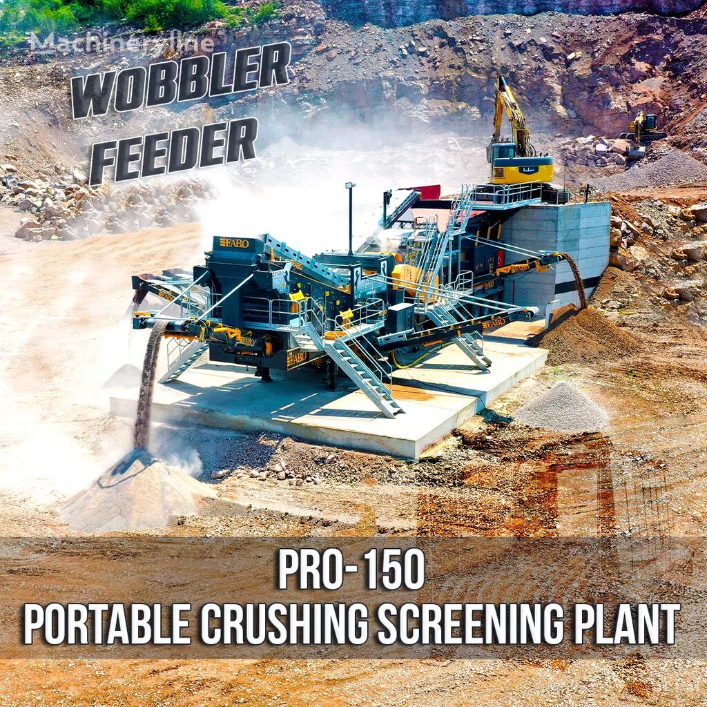 neue FABO PRO-150 MOBILE CRUSHING SCREENING PLANT WITH WOBBLER FEEDER mobile Brecher